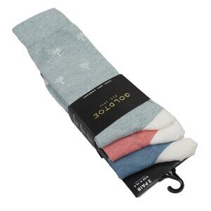 Gold Toe Men's Nautical Socks 3 Pair Palm/Lobster/Boat Pastel Combo One Size